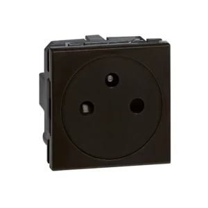 Prise 2P+T surface Mosaic 2M noir mat