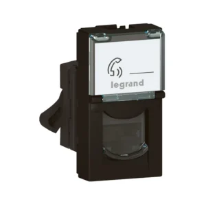 Prise RJ45 1M noir Mosaic