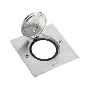 Prise sol carré inox bross Legrand