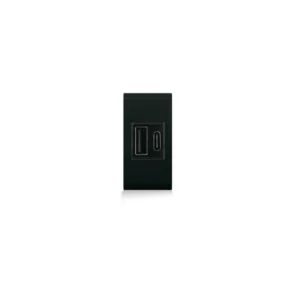 Chargeur USB ultra rapide 20W type A+C noir System 43