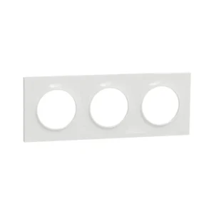 Plaque 3 poste blanc Odace